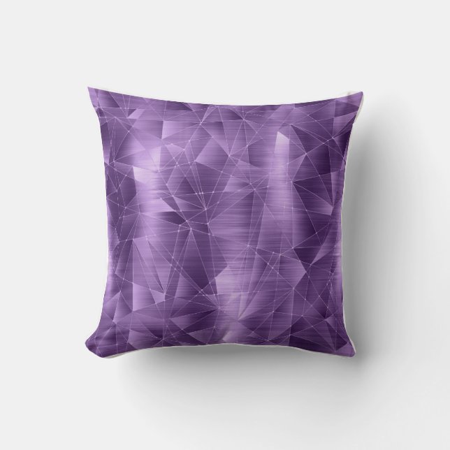 Beautiful Luxury Lavender Geometrical Pattern Cushion (Front)
