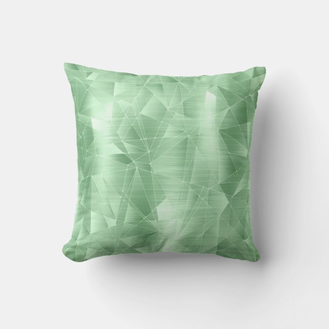Beautiful Luxury Mint Geometrical Pattern Pillow (Front)