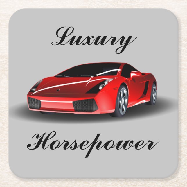 Beautiful Luxury Sports Car Coaster Set (Front)