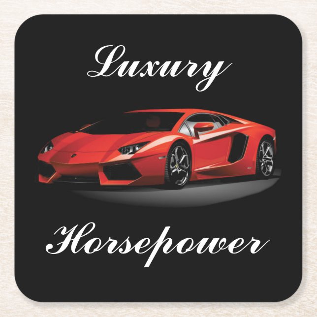 Beautiful Luxury Sports Car Coaster Set (Front)