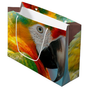 Beautiful Macaw Large Gift Bag