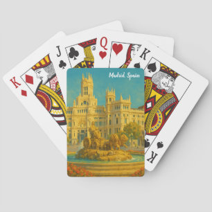 Beautiful Madrid Spain Vintage Travel Art Playing Cards