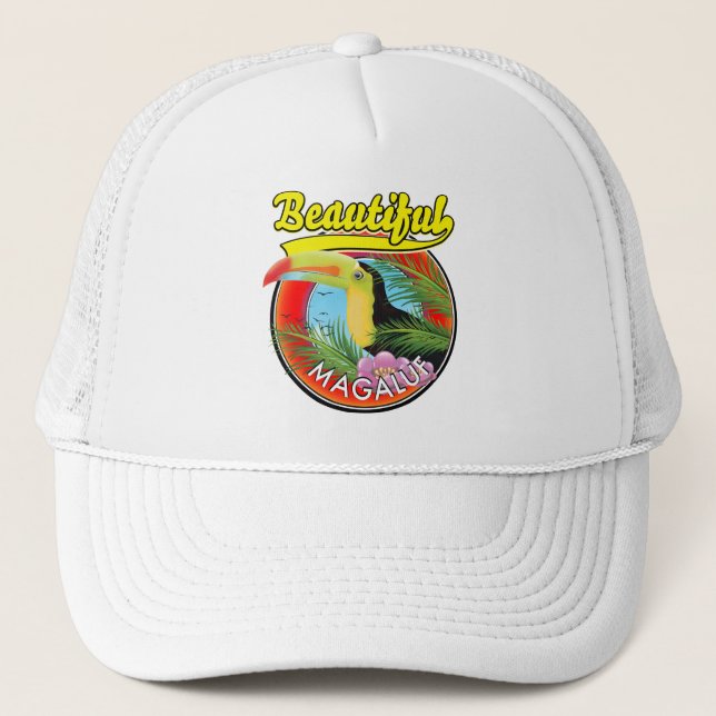 Beautiful Magaluf, toucan logo  Trucker Hat (Front)