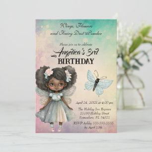 Beautiful Magical Fairy Birthday Invitation