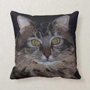 Beautiful Maine Coon Cat Pillow