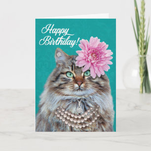 Beautiful Maine Coon Cat– You Look Meowvalous! Card