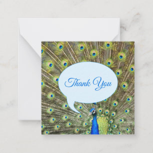 Beautiful majestic peacock Thank You Card