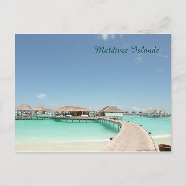 Beautiful Maldive Islands, Turquoise ocean Postcard (Front)