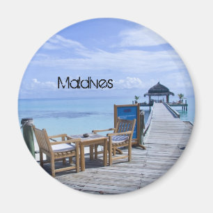 Beautiful Maldives Beach Magnet