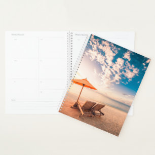Beautiful Maldives Beach Sunset Planner