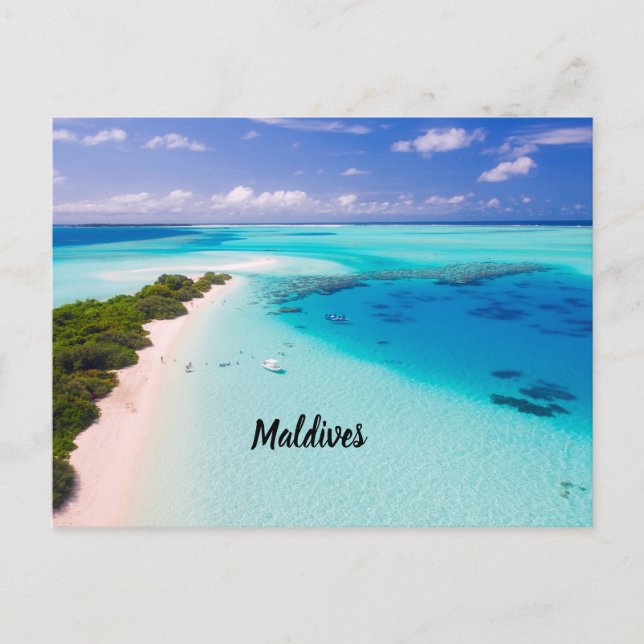 Beautiful Maldives Postcard (Front)