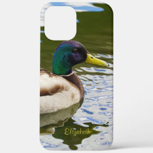 Beautiful Male Mallard Duck Personalised iPhone 12 Pro Max Case
