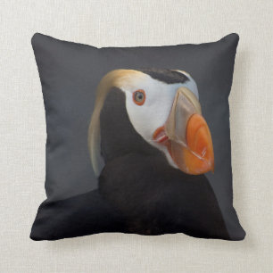 Beautiful Male Tufted Puffin Cushion
