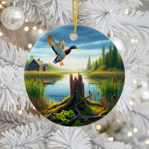 Beautiful Mallard Duck Keepsake Ceramic Ornament