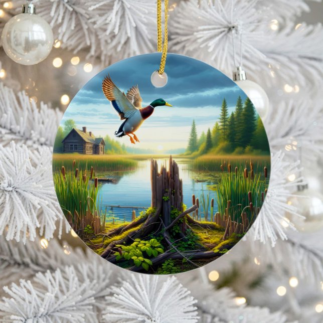 Beautiful Mallard Duck Keepsake Ceramic Ornament (Creator Uploaded)