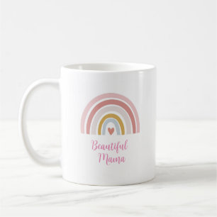 beautiful Mama mug gift with pink rainbow mother