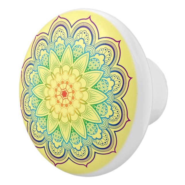 Beautiful Mandala Ceramic Knob (Right)