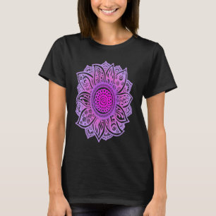 Beautiful Mandala Sunflower Spiritual Yoga Meditat T-Shirt