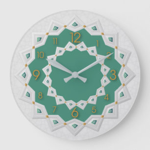 Beautiful mandala white large clock
