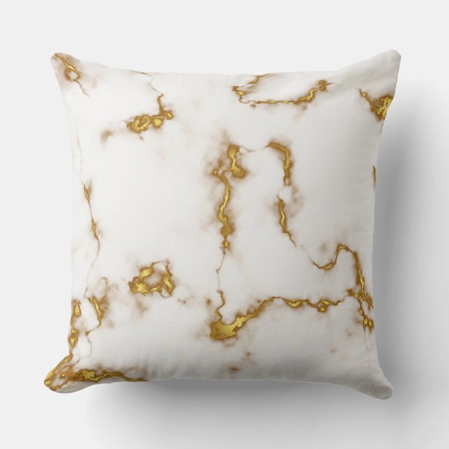 Beautiful Marble Gold Elegant design Cushion (Front)