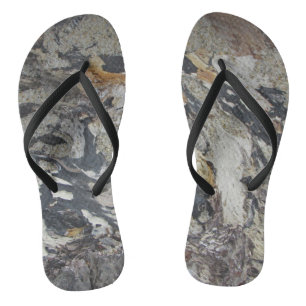Beautiful Marbled Colours Pacific Ocean Driftwood Thongs