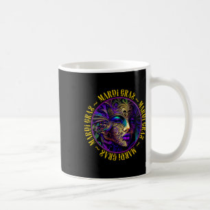 Beautiful Mardi Gras Woman In Mask Mardi Gras  Coffee Mug