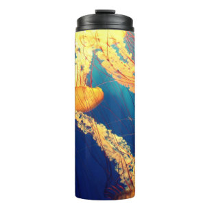 Beautiful Marine Life: Golden Jellyfish Thermal Tumbler