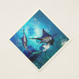 Beautiful marlins napkin