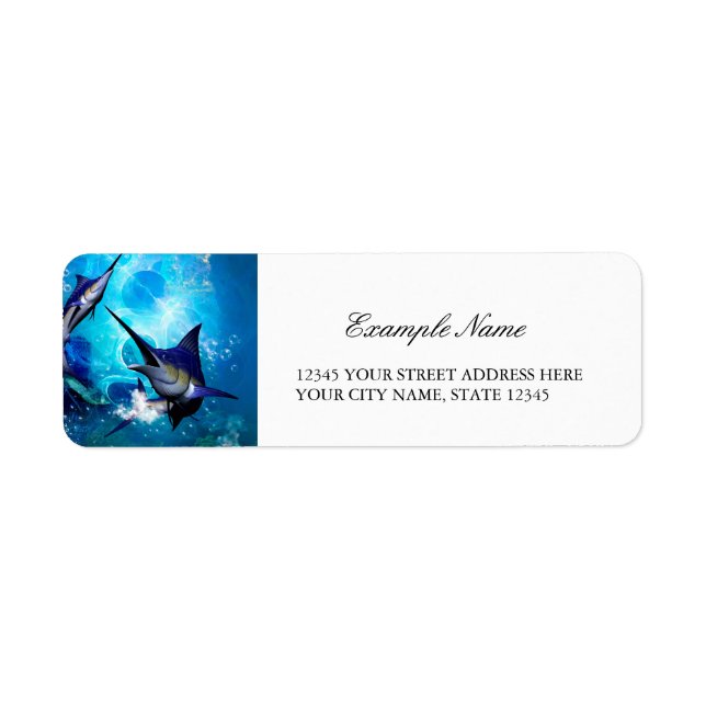Beautiful marlins return address label (Front)