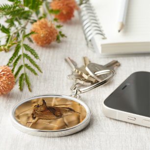 Beautiful Marsh Wren Songbird in the Marsh Key Ring