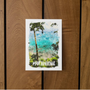 Beautiful Martinique Tropical Island Scenery Postcard
