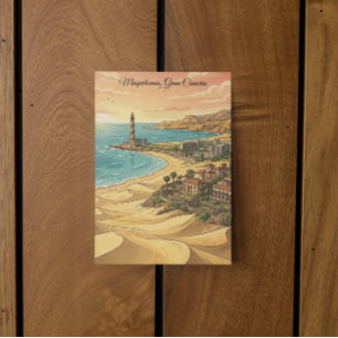 Beautiful Maspalomas Gran Canaria Dunes Scenery Postcard