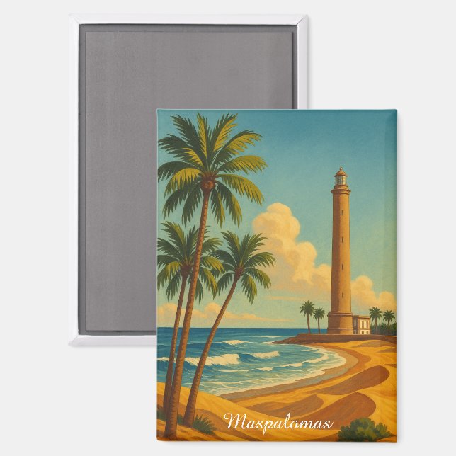 Beautiful Maspalomas Meloneras Beach Gran Canaria Magnet (Front/Back)