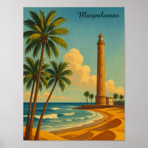 Beautiful Maspalomas Meloneras Beach Gran Canaria Poster