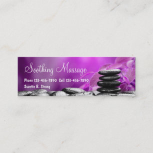 Beautiful Massage Mini Business Cards