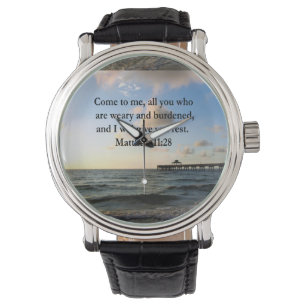 BEAUTIFUL MATTHEW 11:28 SCRIPTURE VERSE WATCH