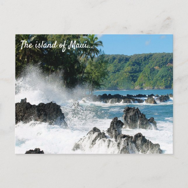Beautiful Maui Coastline Postcard (Front)