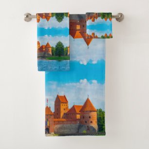 Beautiful Mediaeval Castle on Blue Lake          Bath Towel Set