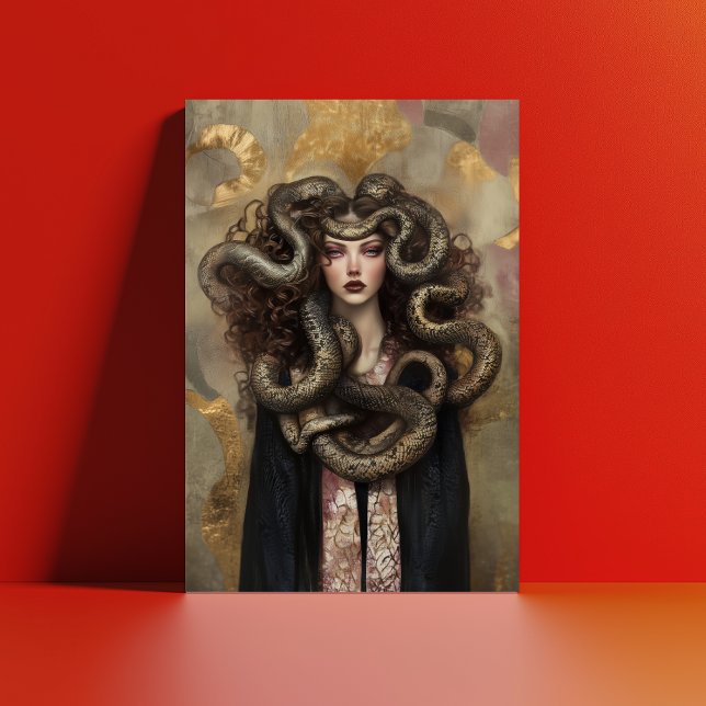 Beautiful Medusa - Greek Art Nouveau Portrait 02 Postcard (Creator Uploaded)