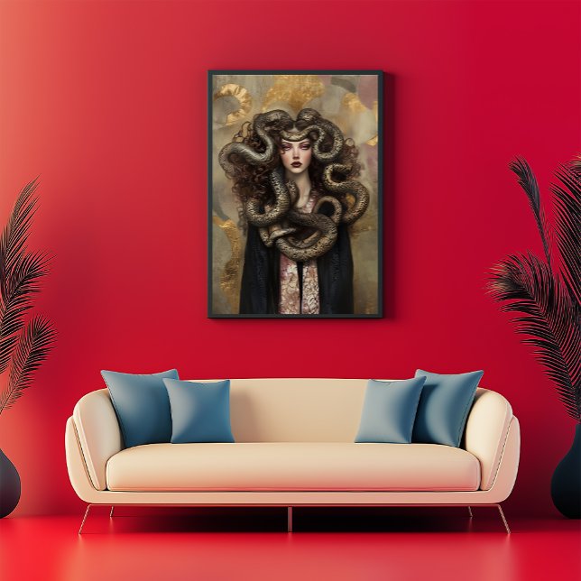 Beautiful Medusa - Greek Art Nouveau Portrait 02 Poster (Creator Uploaded)