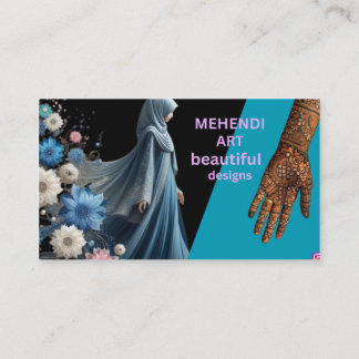 Beautiful Mehendi Art Design Business Card