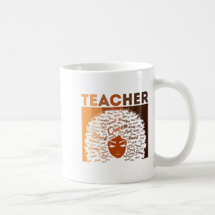 Beautiful Melanin Teacher Pride Black History Mont Coffee Mug
