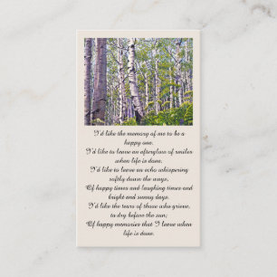 Beautiful Memorial Sympathy Card