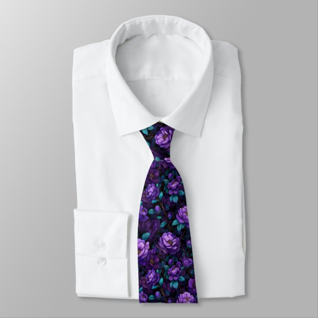Beautiful Mens Accessories Gardenias Flower Tie (Tied)