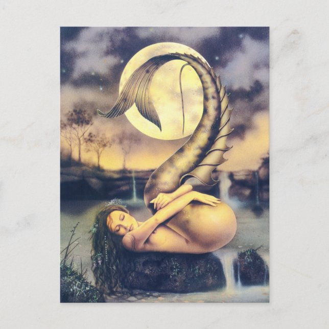 Beautiful Mermaid Fantasy art Postcard (Front)