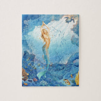 Beautiful Mermaid, Fish and Shipwreck Jigsaw Puzzle
