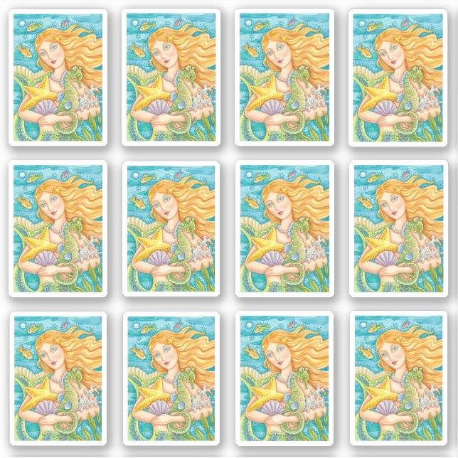 BEAUTIFUL MERMAID, STARFISH & SEAHORSE TREASURES (Front)