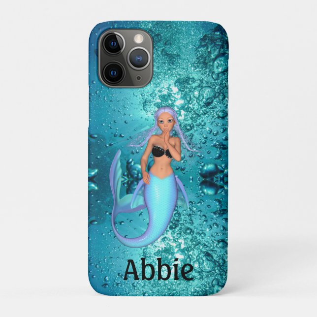 Beautiful Mermaid Under Water Personalised Case-Mate iPhone Case (Back)