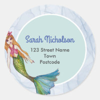 Beautiful Mermaid with Long Wavy Blonde Hair
