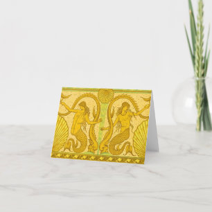 beautiful mermaids print note card